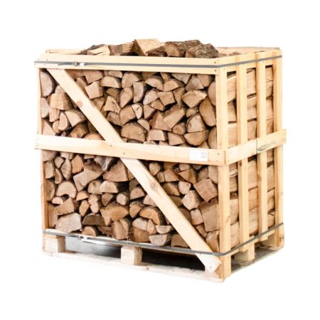 Halbe Palette kammergetrocknetes gespalten Eiche Brennholz 25cm Halbe Palette kammergetrocknetes gespalten Eiche Brennholz 25cm